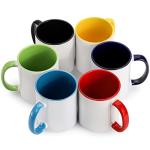 AVLA 6 Pack Porcelain Coffee and Tea Mugs
