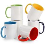 AVLA 6 Pack Porcelain Coffee and Tea Mugs