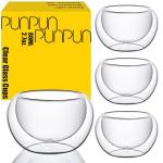 PunPun Double Wall Borosilicate Glass Tea Cups Set