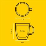 JoyJolt Savor Double Wall Insulated Coffee Mugs - Set of 2