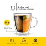 JoyJolt Savor Double Wall Insulated Coffee Mugs - Set of 2