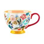 Hand-Painted Floral Ceramic Coffee Mugs 15 OZ