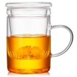 Large Glass Tea Cup with Infuser and Lid