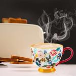 Hand-Painted Floral Ceramic Coffee Mugs 15 OZ