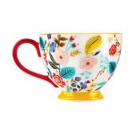 Hand-Painted Floral Ceramic Coffee Mugs 15 OZ