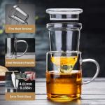 Large Glass Tea Cup with Infuser and Lid