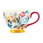 Hand-Painted Floral Ceramic Coffee Mugs 15 OZ