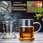 Large Glass Tea Cup with Infuser and Lid