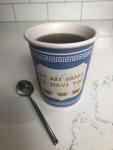 Ceramic 10-Ounce Cup: "Happy to Serve You