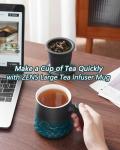 ZENS Ceramic Tea Cup with Infuser and Lid