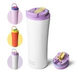 Insulated Stainless Steel Coffee Tumbler with Straw