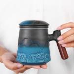 ZENS Loose Leaf Tea Cup with Infuser and Lid