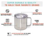 Insulated Stainless Steel Coffee Mugs, Set of 2