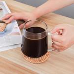 Aquach 20 Oz Clear Glass Coffee & Tea Mugs