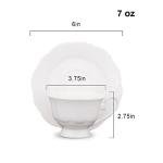 White China Teacup and Saucer Set of Four