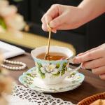 Vintage Country Roses Tea Cup and Saucer Set