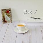 White China Teacup and Saucer Set of Four