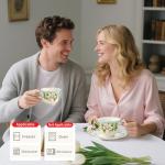 Vintage Country Roses Tea Cup and Saucer Set