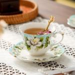 Vintage Country Roses Tea Cup and Saucer Set