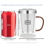 Borosilicate Glass Tea Mug with Infuser and Lid
