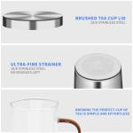 Borosilicate Glass Tea Mug with Infuser and Lid
