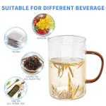 Borosilicate Glass Tea Mug with Infuser and Lid