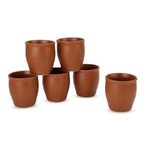Set of 6 Handmade Ceramic Kulhad Tea Cups