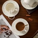 Vintage Rose Porcelain Tea Cup and Saucer Set