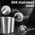 Set of 5 Kid-Friendly Stainless Steel Cups