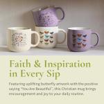 Wildflower Butterfly Inspirational Coffee Mug, 14oz