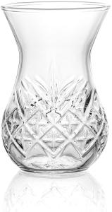 Set of 6 Vintage Tulip Glass Tea Cups