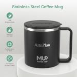 Insulated Stainless Steel Coffee Mug with Lid