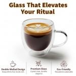 Double Walled Glass Coffee Cups - Set of 4