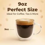 Double Walled Glass Coffee Cups - Set of 4