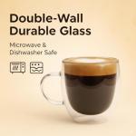 Double Walled Glass Coffee Cups - Set of 4