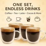 Double Walled Glass Coffee Cups - Set of 4