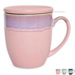 Bosmarlin Pink Ceramic Tea Cup with Infuser