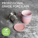 Bosmarlin Pink Ceramic Tea Cup with Infuser