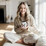 Inspirational Christian Coffee Mug with Butterfly