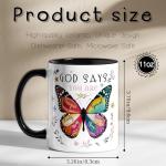 Inspirational Christian Coffee Mug with Butterfly