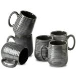 Large Hasense Ceramic Coffee Mugs Set of 6