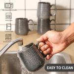 Large Hasense Ceramic Coffee Mugs Set of 6