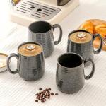 Large Hasense Ceramic Coffee Mugs Set of 6