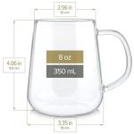 Set of 2 Borosilicate Glass Tea/Coffee Cups