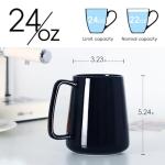 Large Black Ceramic Coffee Mug with Big Handle