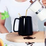 Large Black Ceramic Coffee Mug with Big Handle