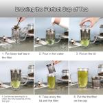 Double Wall Glass Tea Mug with Infuser 14 oz
