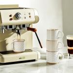 Stackable 12oz Ceramic Coffee Mugs Set of 4