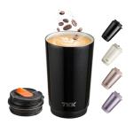 Insulated 14oz Stainless Steel Coffee Mug with Straw