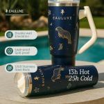 Midnight Blue 40oz Insulated Tumbler with Straw